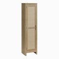 Black Oak 1-Door Tall Cabinet I556