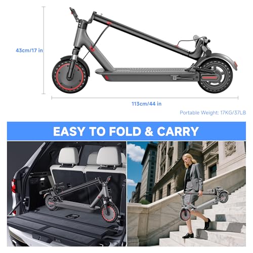 Electric Scooter with 350W Motor 16 Mph Top Speed 8.5'' Solid Tires K8897