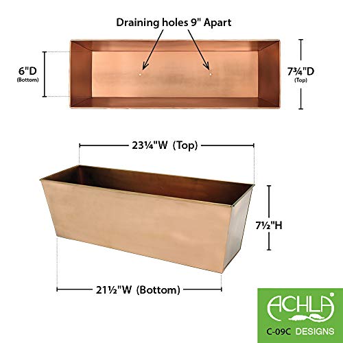 Large Copper Flowerbox Planter S900