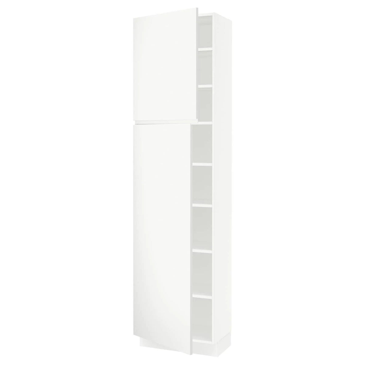 White 2 Door High Cabinet with Shelves H609063