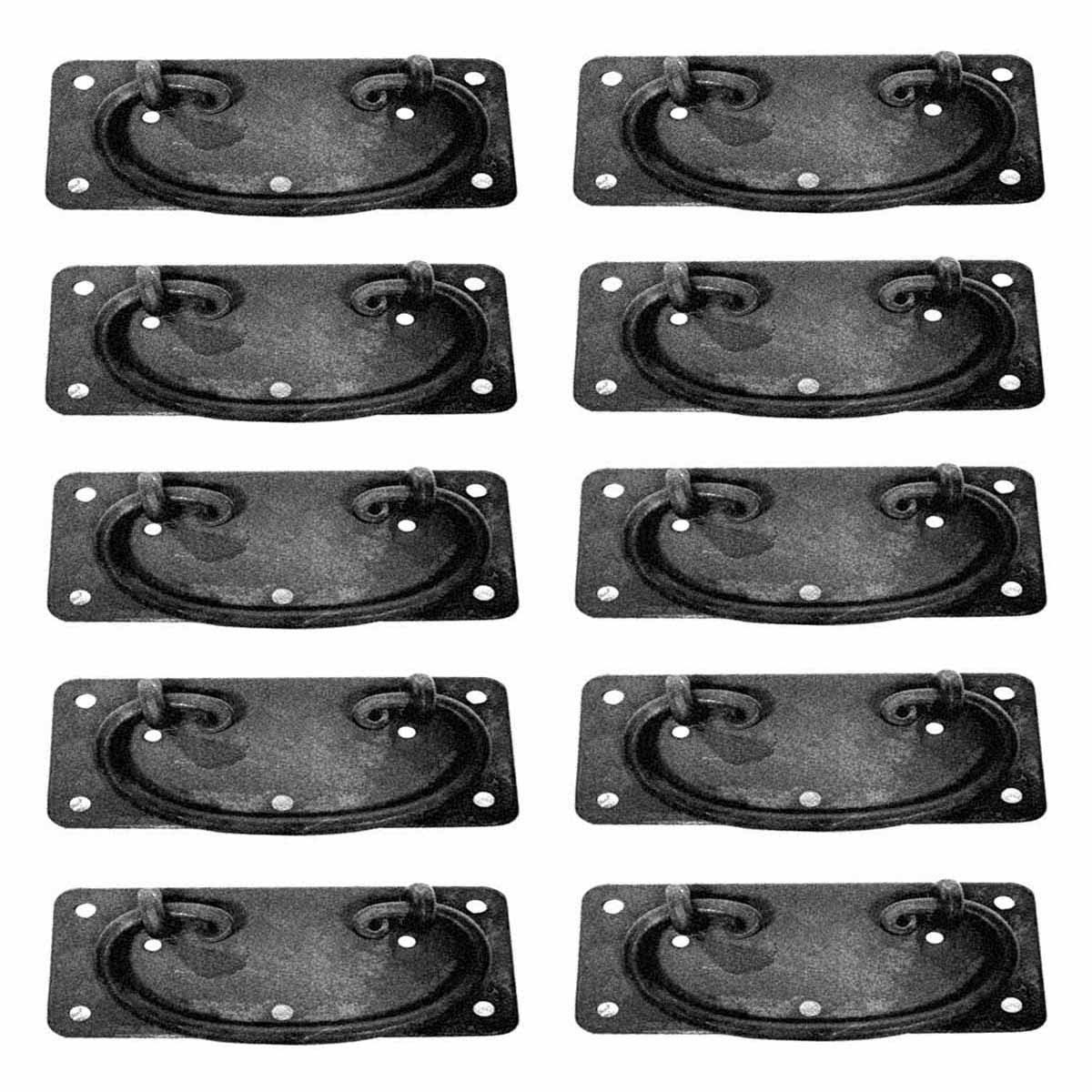 10 Cabinet Drawer Door Pull Black Wrought Iron N108431