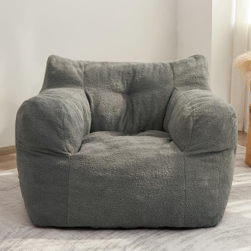 Giant Bean Bag Chair with Pocket Armrests F573