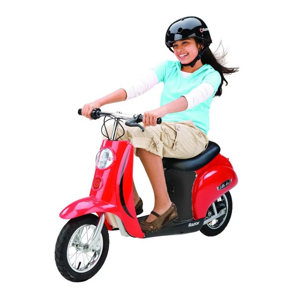 Blue & Red Electric Retro Scooters J104238