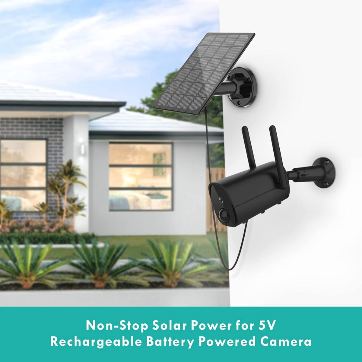 Solar Panel for Outdoor Security Camera E500