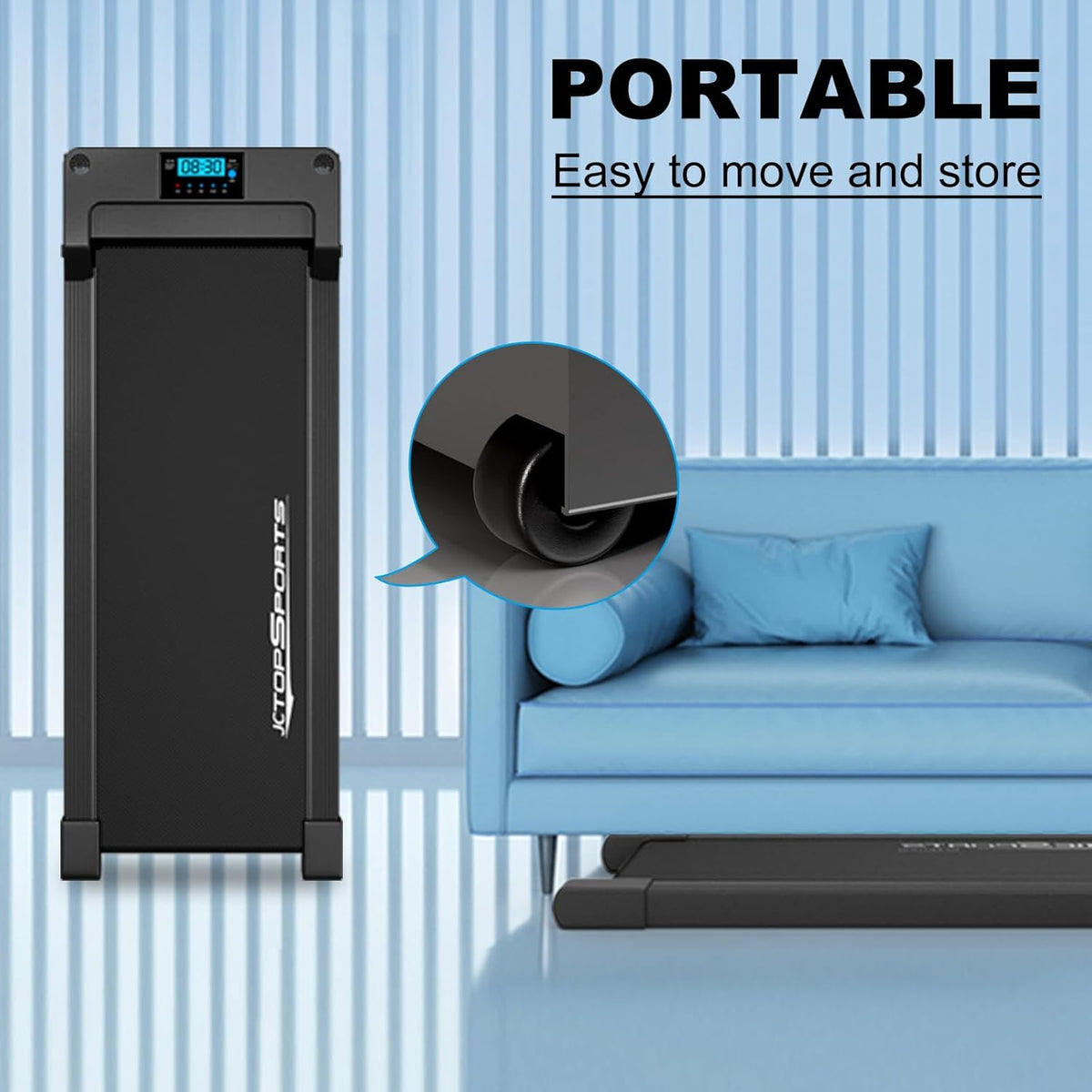 2.5HP Portable Under Desk Treadmill with Remote Control K150