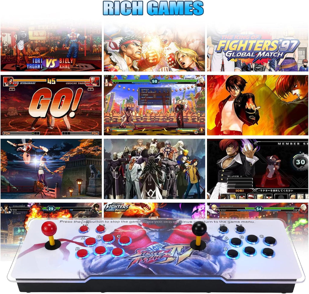 Red and White 1280x720P 3D Arcade Game Console with 3800 Games P970