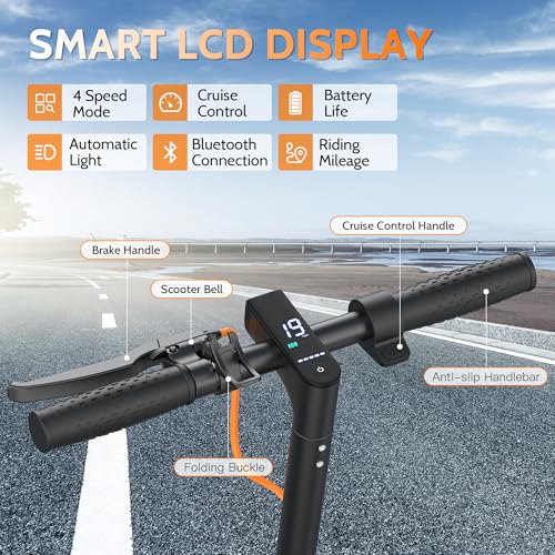 Electric Scooter with 350W Motor 16 Mph Top Speed 8.5'' Solid Tires K8897
