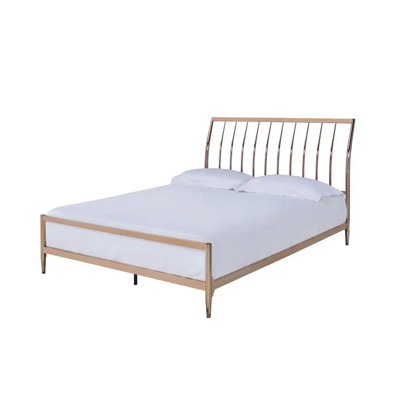Contemporary Queen Metal Frame Sleigh Bed P665980