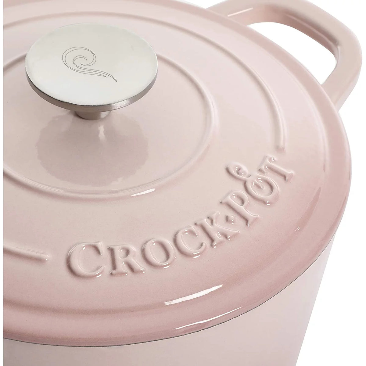 Blush Pink 5 Quart Enamel Cast Iron Dutch Oven Q648428