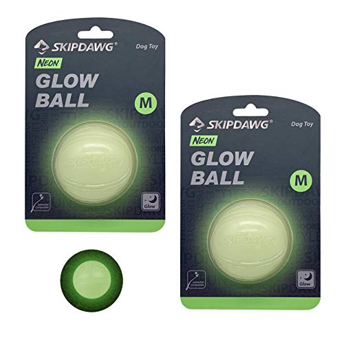 Interactive Squeaky Dog Ball, Light Up, Floating, Durable TPR, 2.5 Inches, 1 Pack M991
