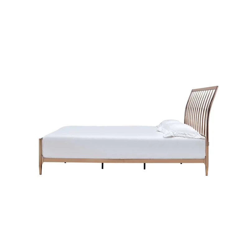 Contemporary Queen Metal Frame Sleigh Bed P665980