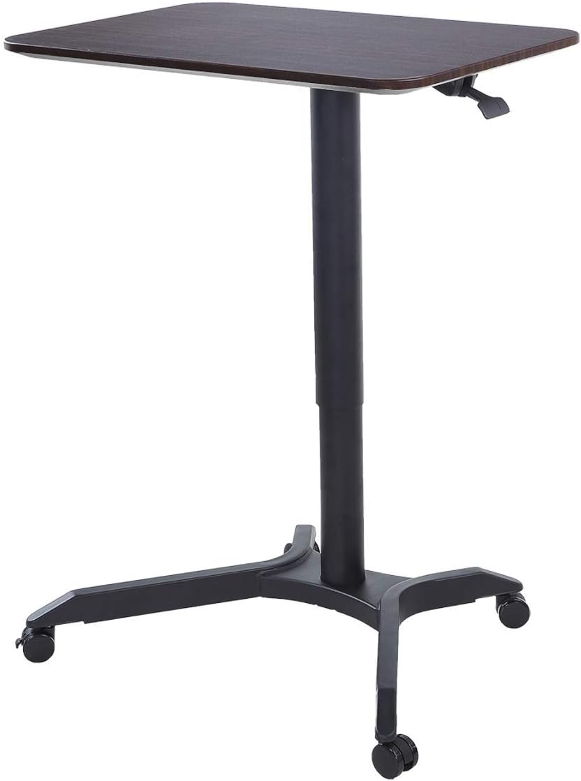 White Adjustable Rolling Laptop Cart E44014