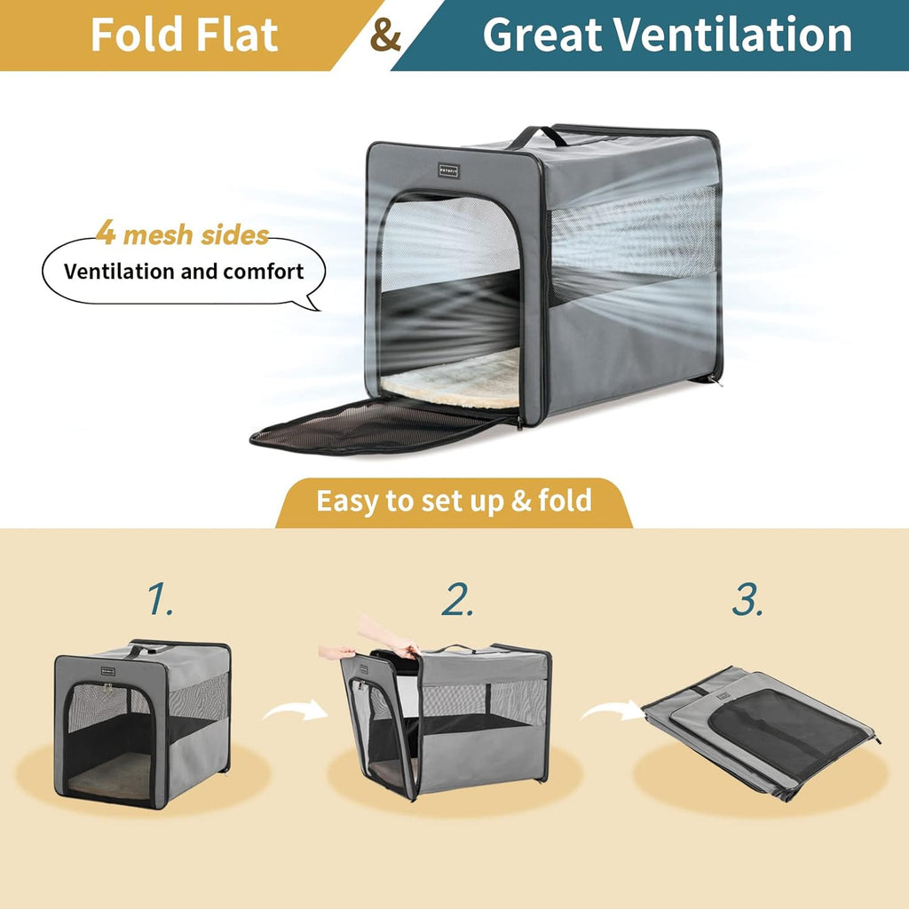 Collapsible Large Dog Travel Crate B991