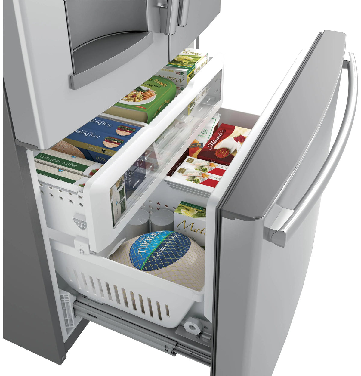 Stainless Steel French Door Freestanding Refrigerator W153