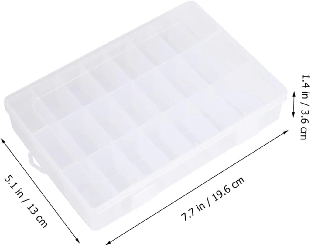 12 Pcs Clear Plastic Storage Box with Compartments G86201