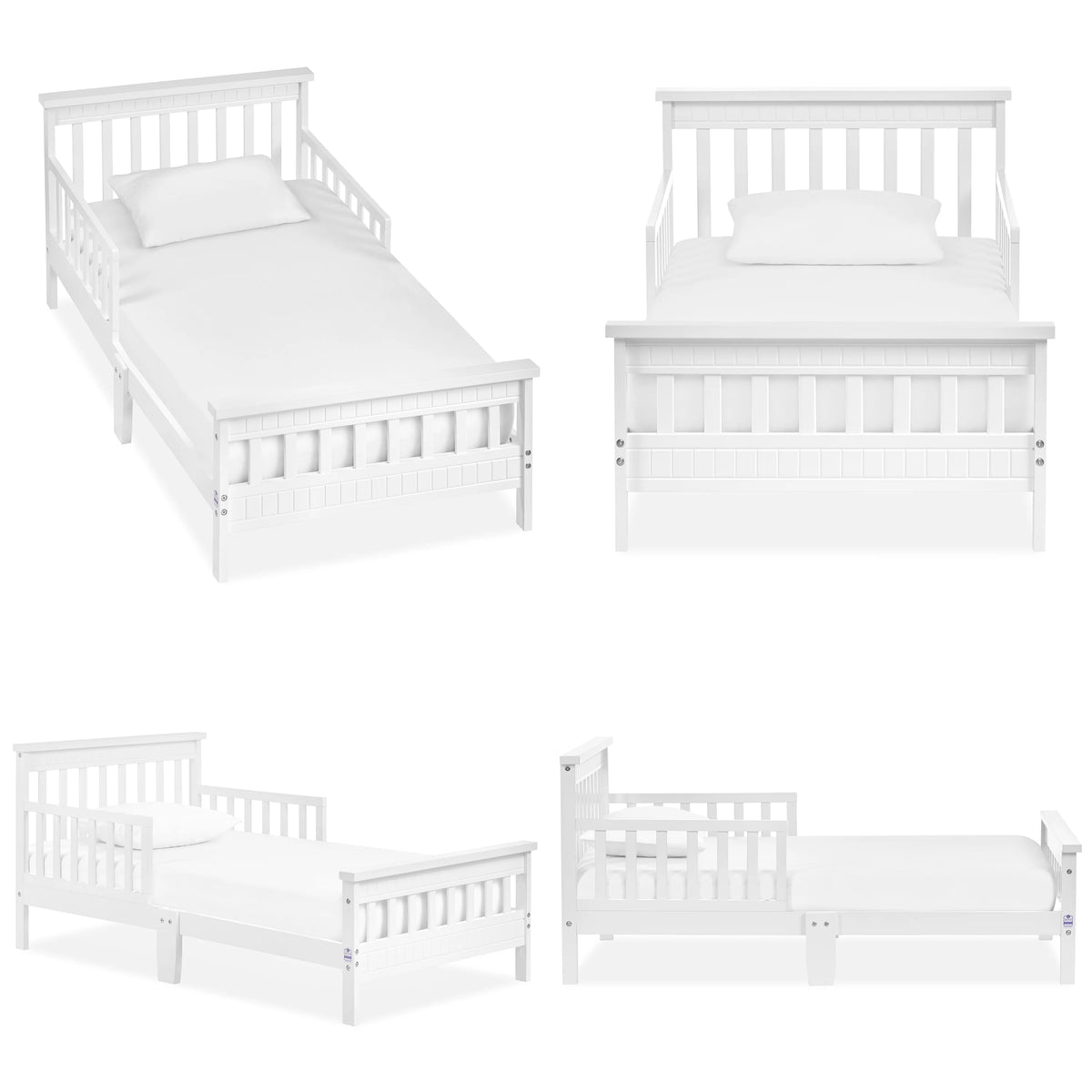 White Toddler Bed made with Sustainable New Zealand Pinewood C412099