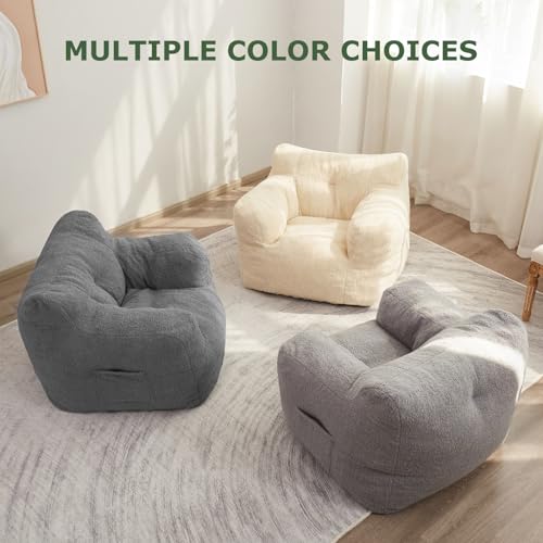 Giant Bean Bag Chair with Pocket Armrests F573