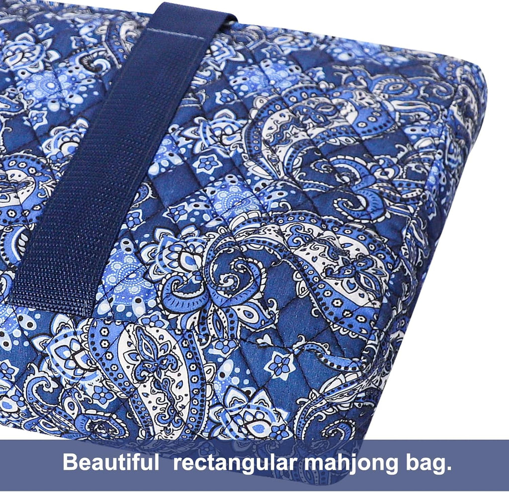 166 White Tiles Mahjong Set with Soft Bag and 4 Racks P37527