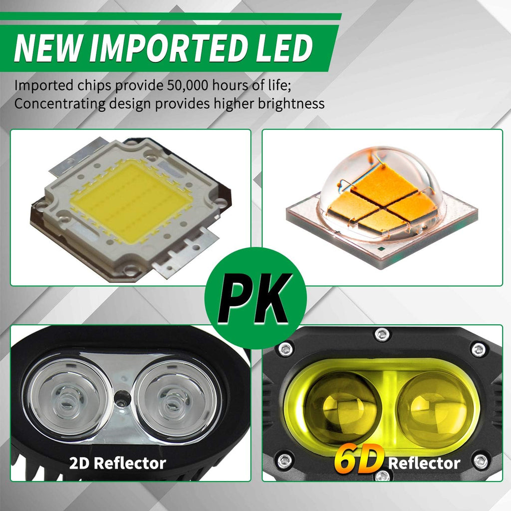 Yellow 2pcs LED Fog Lights Bar C2272