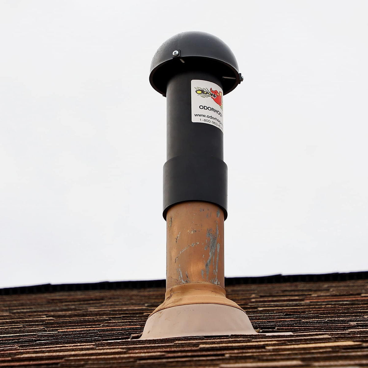Black ABS Vent Stack Pipe Filter with Mushroom Cap N6684