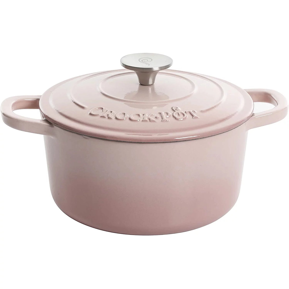 Blush Pink 5 Quart Enamel Cast Iron Dutch Oven Q648428