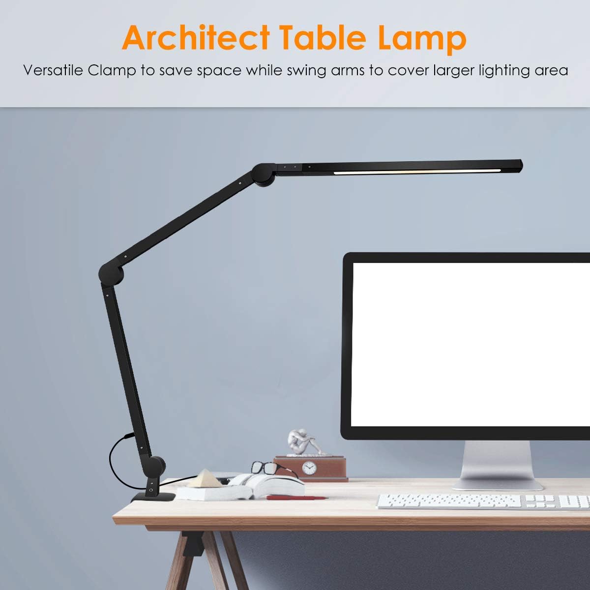 Clamp Swing Arm Dimmable Desk Lamp A545125