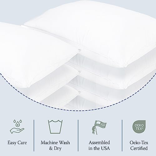 4-Pack Standard/Queen Jumbo Size Down Alternative Bed Pillows B200803