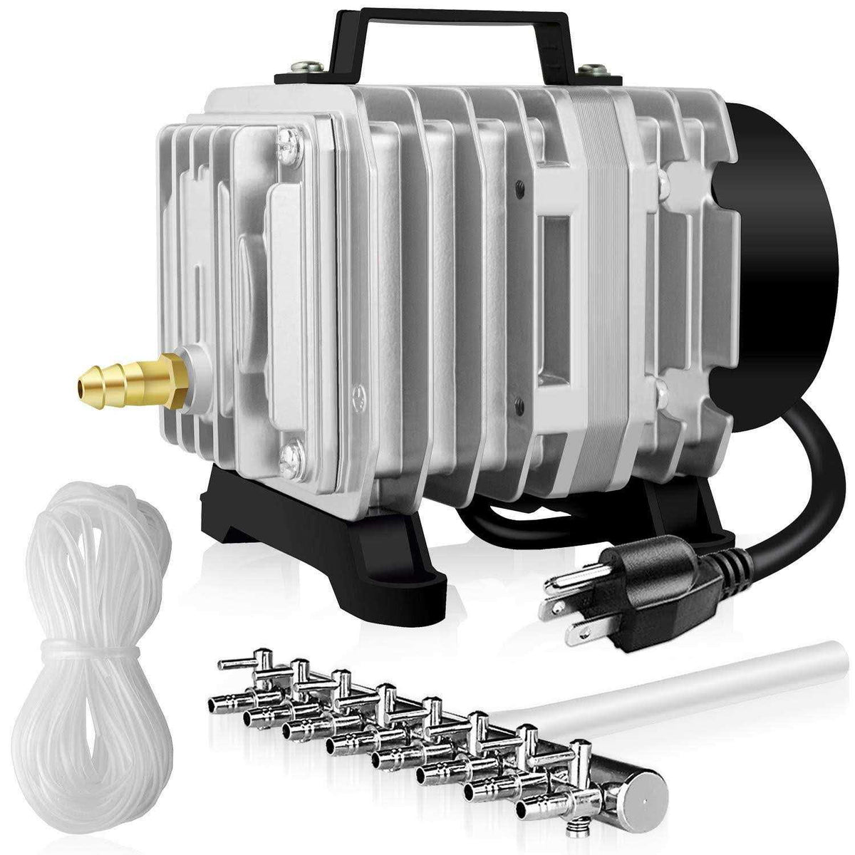 1189 GPH 58W 75L/min 8 Outlets Commercial Air Pump with Airline Tubing N9264