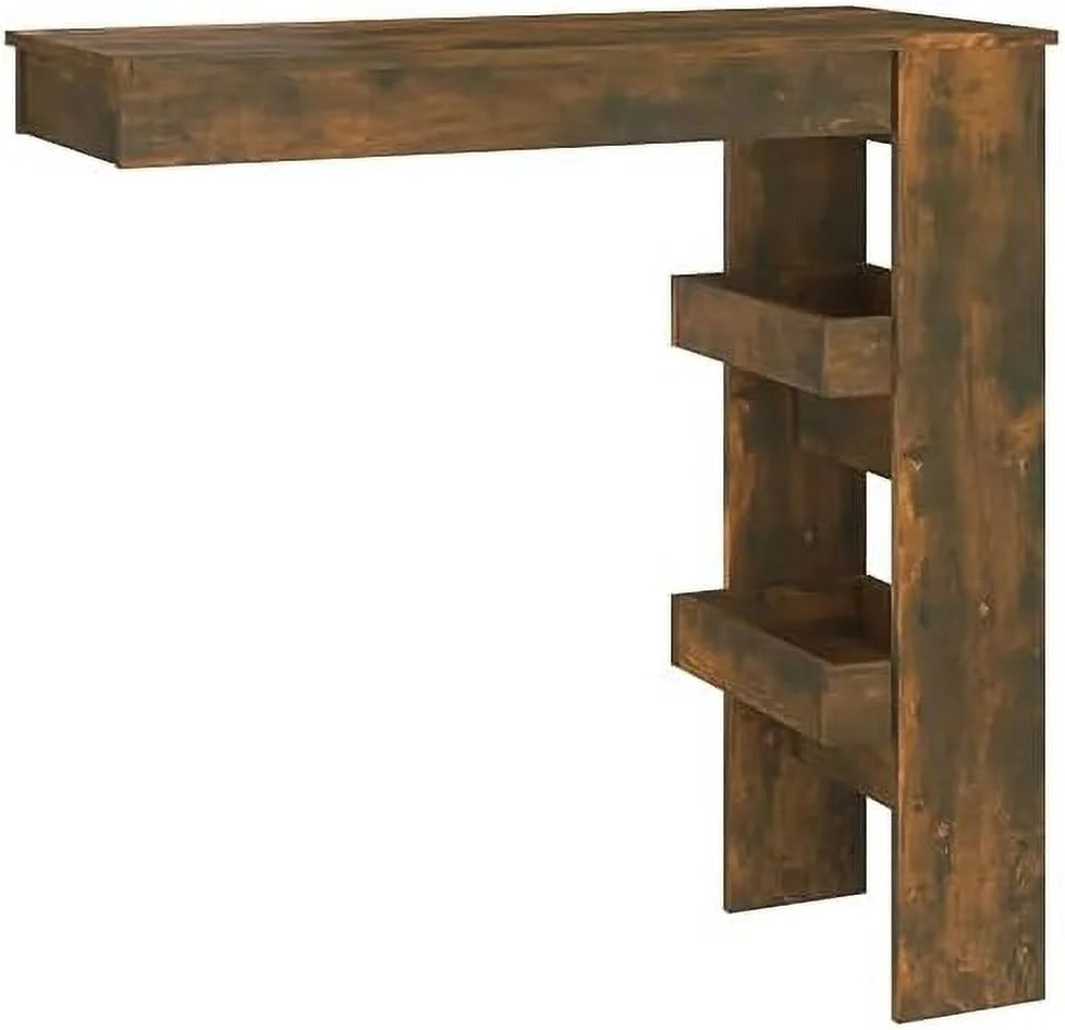 Brown Oak Engineered Wood Dining Table D571960