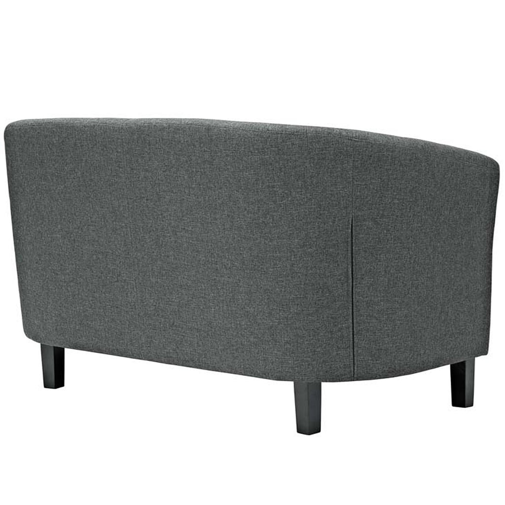 Grey Fabric Button Tufted Loveseat I11571