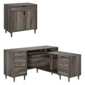 L-Shaped Desk & Storage Cabinet 2-Piece Set O83424