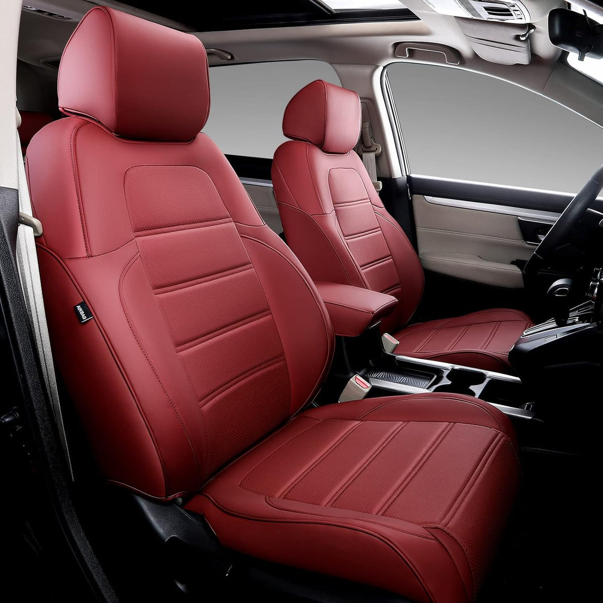 Wine Red Full Set Car Seat Covers for Honda CR-V 2017-2022 T867300