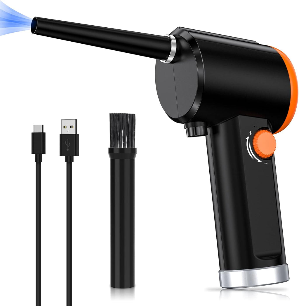 Cordless Air Blower Replaces Compressed Gas Cans, 41000 RPM, 6000mAh Rechargeable Battery S24295