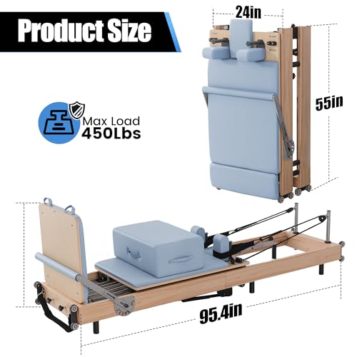Aluminum Pilates Reformer Machine with Jump Box F46813