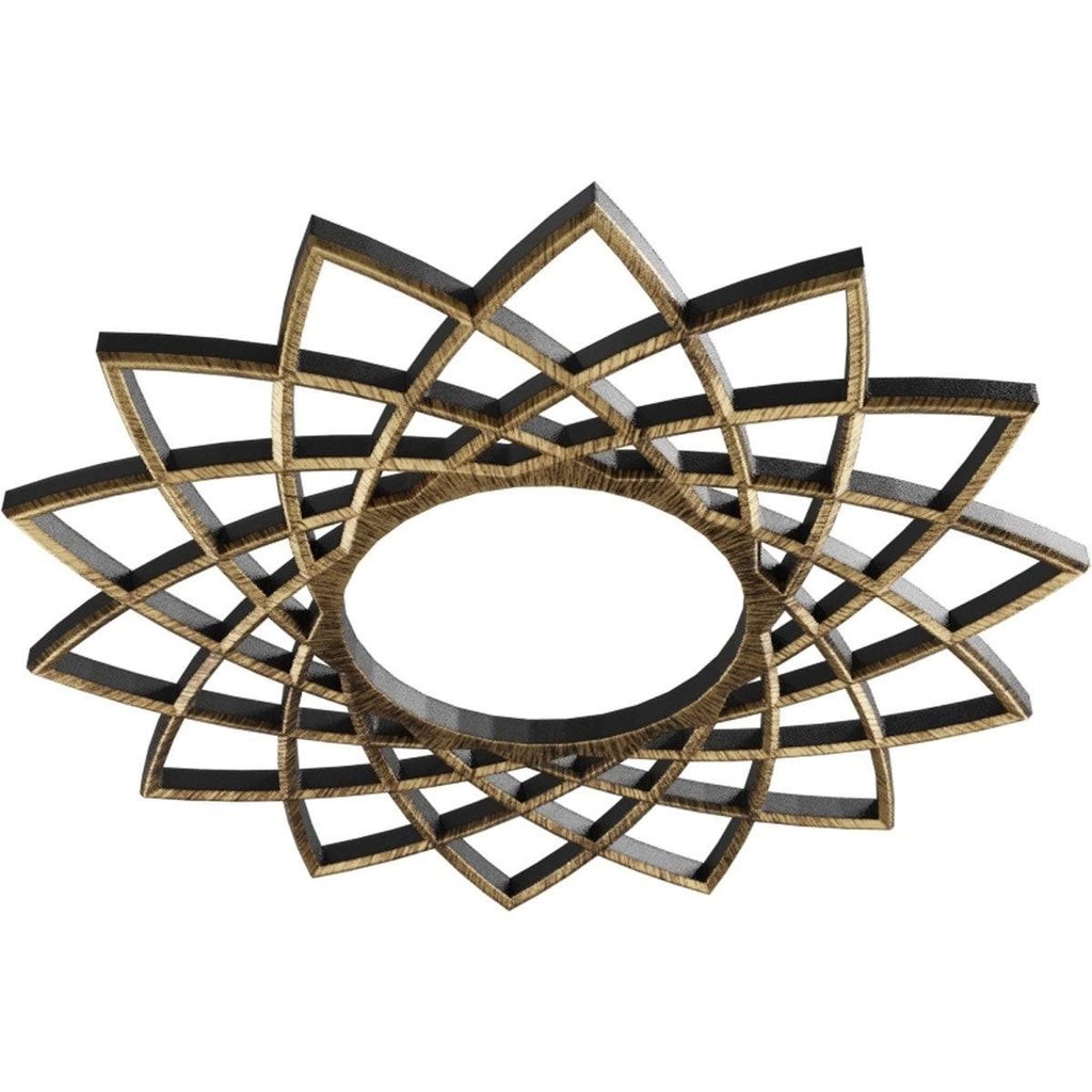 32x22OD x 12 3/8x22ID x 1x22P PVC Pierced Ceiling Medallion L761