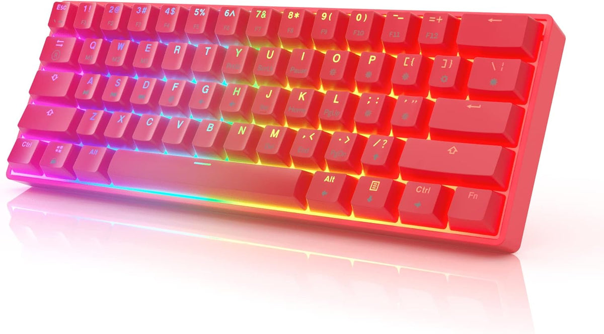 61 Keys Multi Color RGB Backlit Wired Mechanical Keyboard O4266