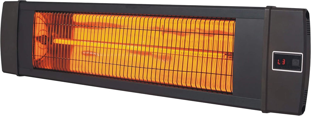 Black 34.6-in. Wide Electric Carbon Infrared Heat Lamp Z430