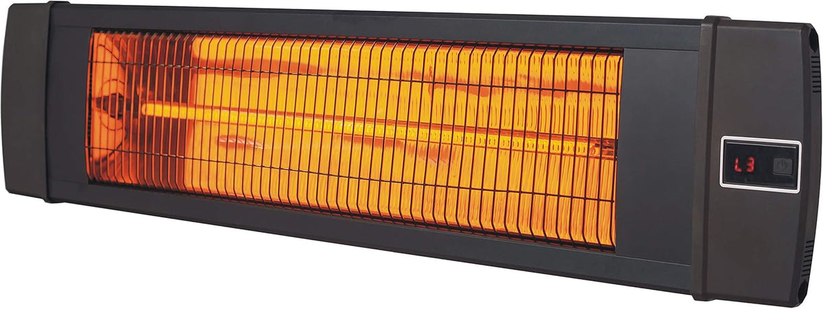 Black 34.6-in. Wide Electric Carbon Infrared Heat Lamp Z430