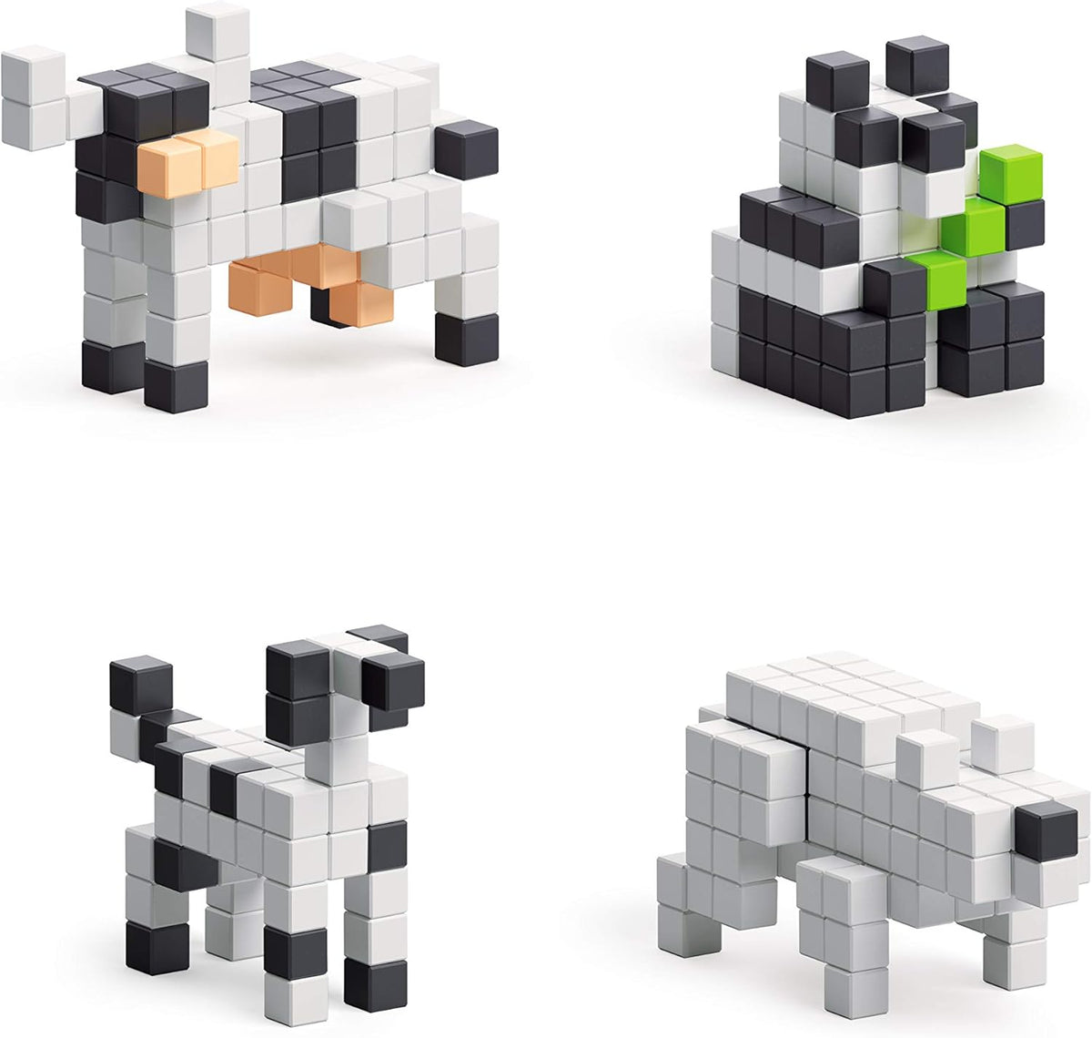 Black & White Animals Magnetic Blocks Set 195pcs J39549