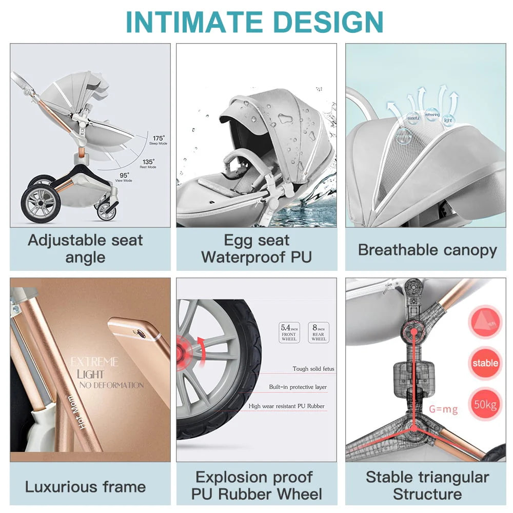 2 in 1 Bassinet Combo Reversible Travel System Stroller W26707