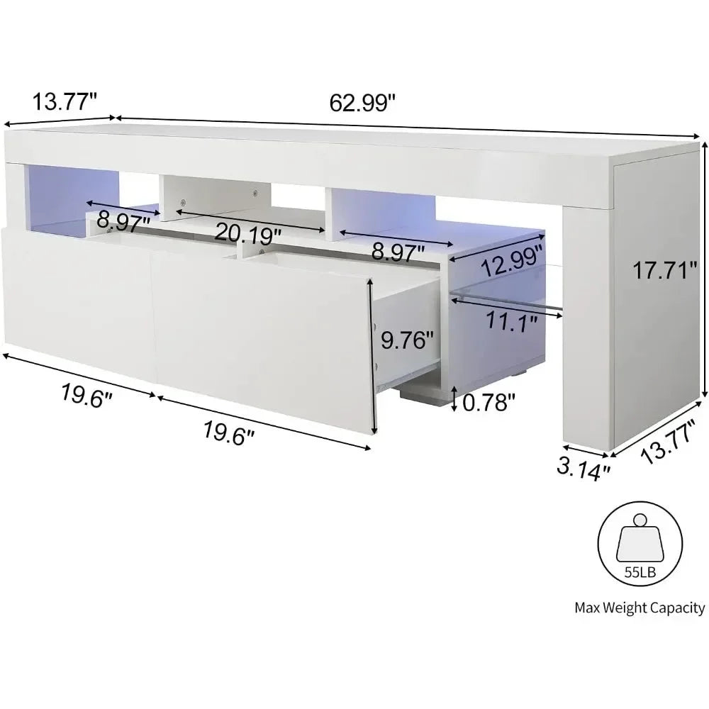 TV Cabinet with LED for 70" TV with 2 Drawers L179156