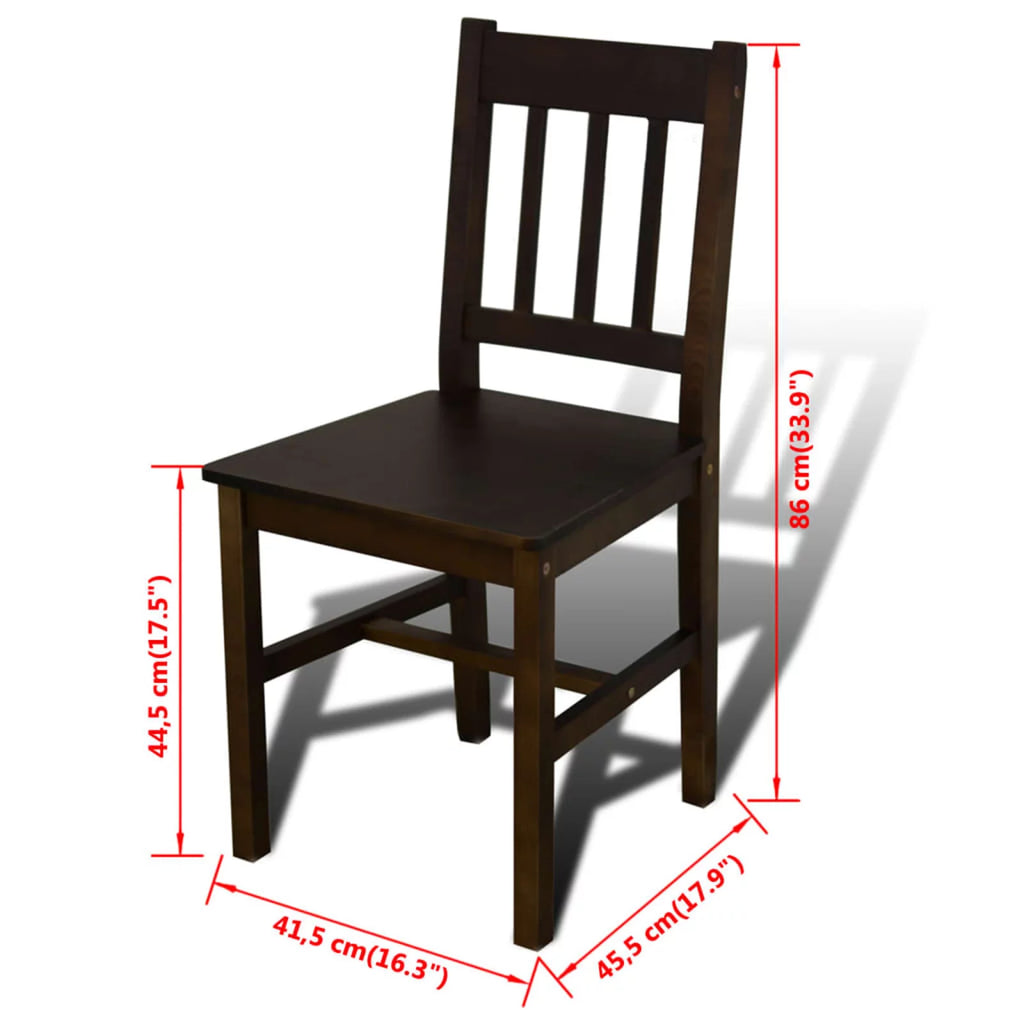 5 Piece Wooden Dining Set with 4 Chairs E153
