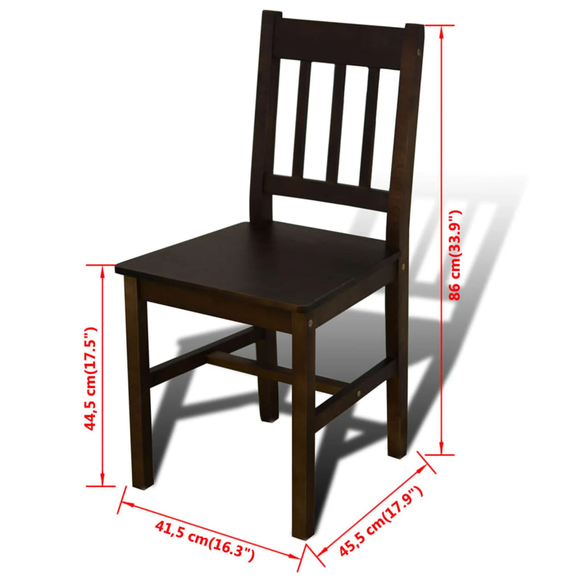 5 Piece Wooden Dining Set with 4 Chairs E153