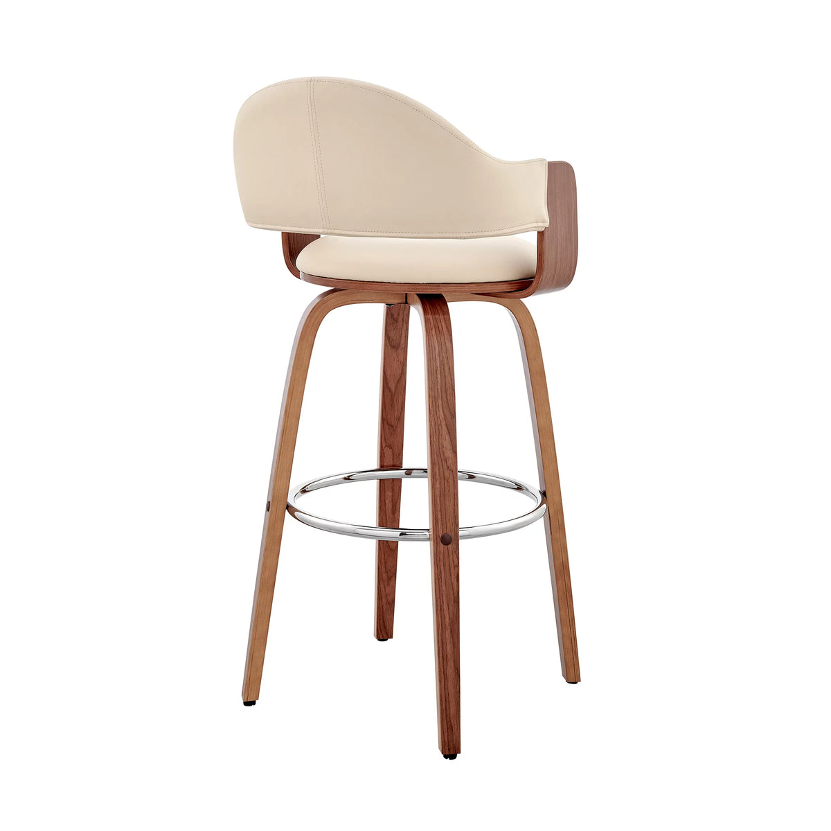 26" Faux Leather & Wood Counter Stool A7538