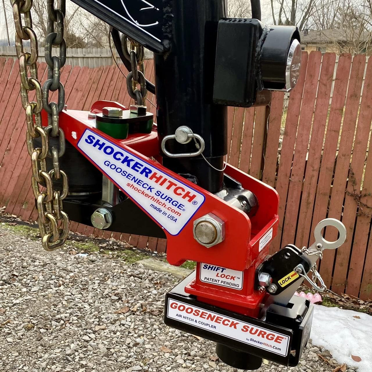 Gooseneck Air Hitch & Coupler, Round 4" Angled Pin 30K Coupler 9" Offset V62466