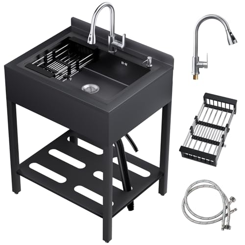 40'' Stainless Steel Single Bowl Utility Sink with Faucet D740910