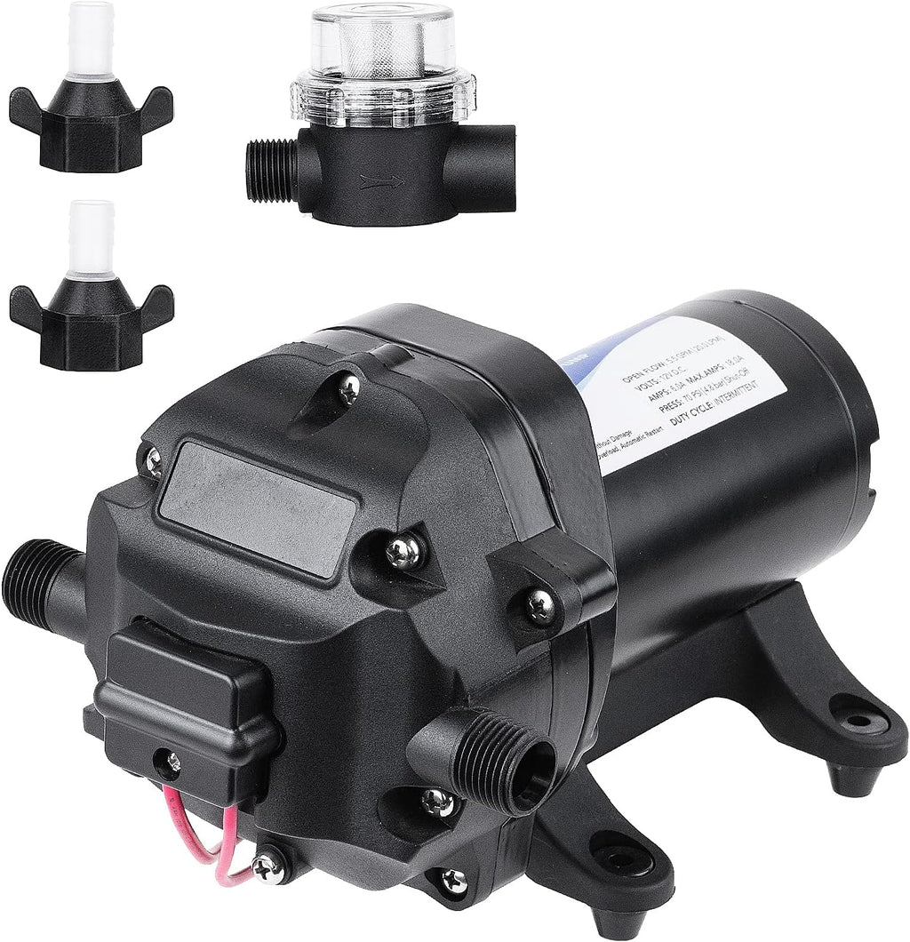 12V 5.5GPM 70PSI Diaphragm Water Pump with Pressure Switch, Pack of 2 S71210