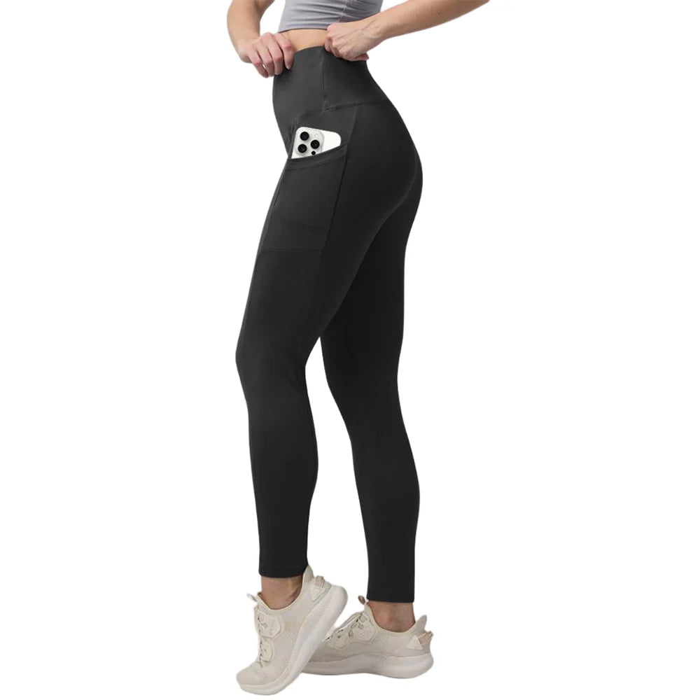 High Waisted Wool Lined Pants With Pockets X946