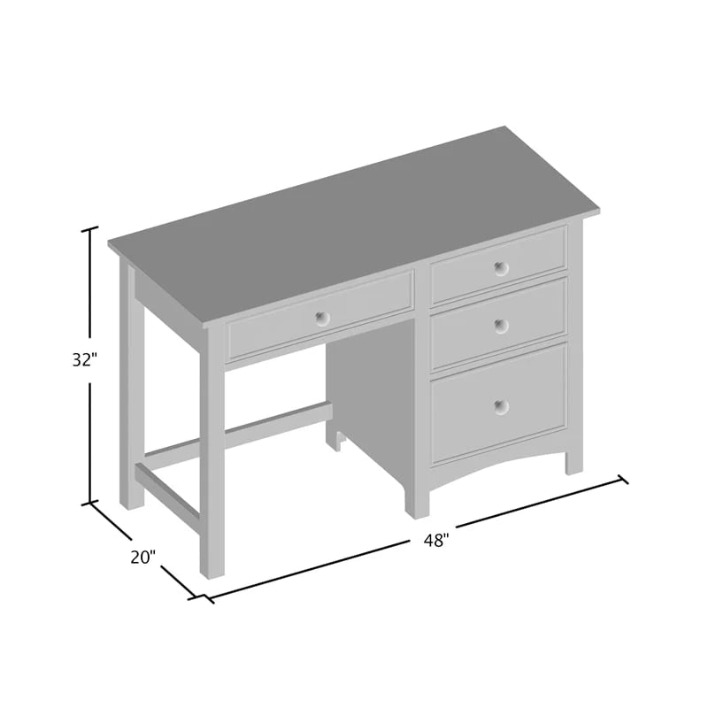 Solid Wood Kids Desk in Cherry Finish C85136