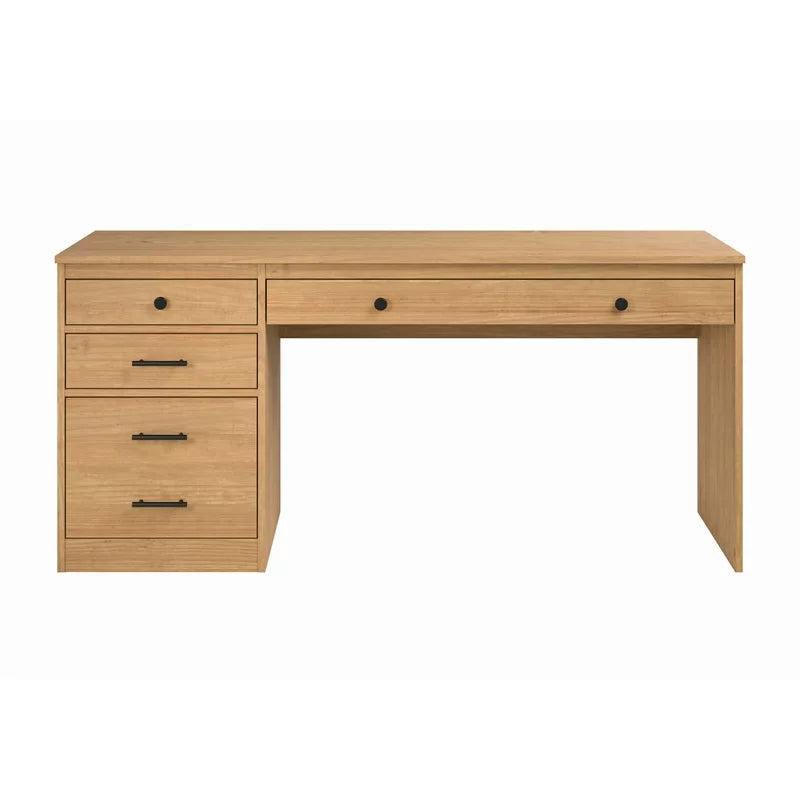 Wood Desk with File Cabinet S9382